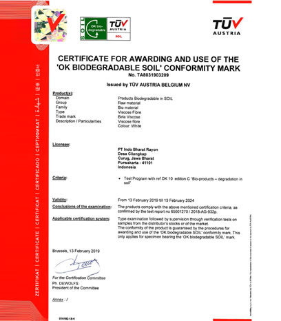 OK BIODEGRADABLE SOIL - PT Indo Bharat Rayon