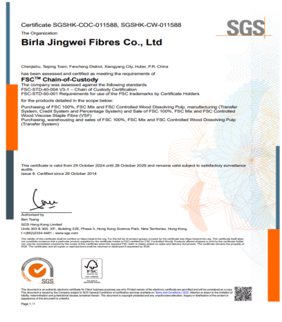 BJFC FSC CoC Certificate Oct 2029